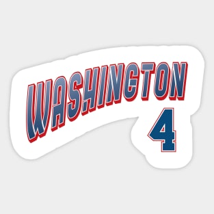 Retro Washington Number 4 Sticker